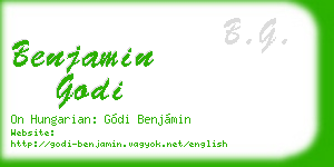 benjamin godi business card